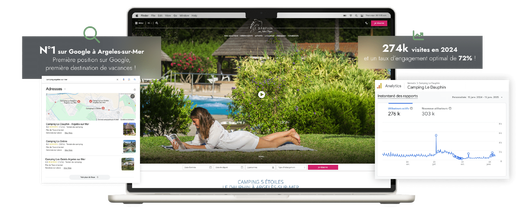 Le camping le Dauphin est n°1 sur Google grâce à l'expertise de Nematis, agence web à Perpignan.